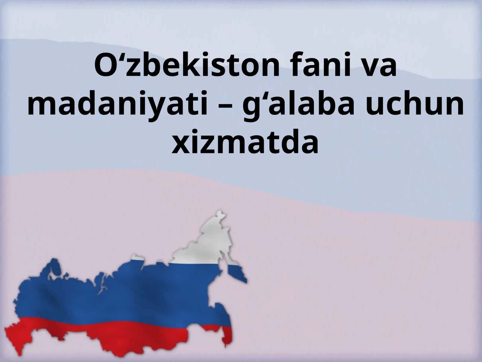 O‘zbekiston fani va madaniyati–g‘alaba uchun xizmatda