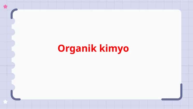 Organikkimyo