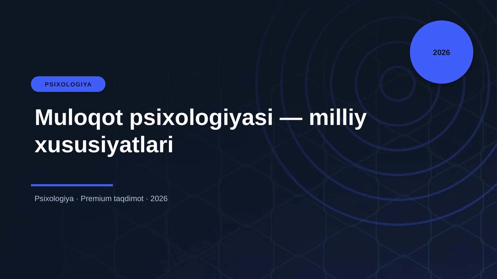 Muloqot psixologiyasi — milliy xususiyatlari
