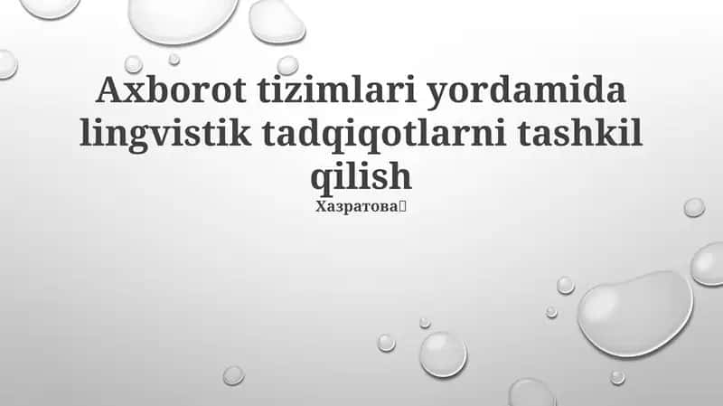 Lingvistik tadqiqotlar