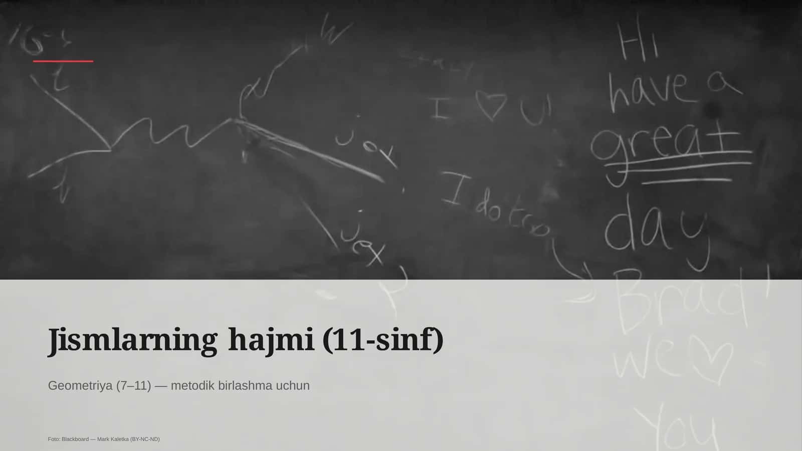 Jismlarning hajmi (11-sinf)