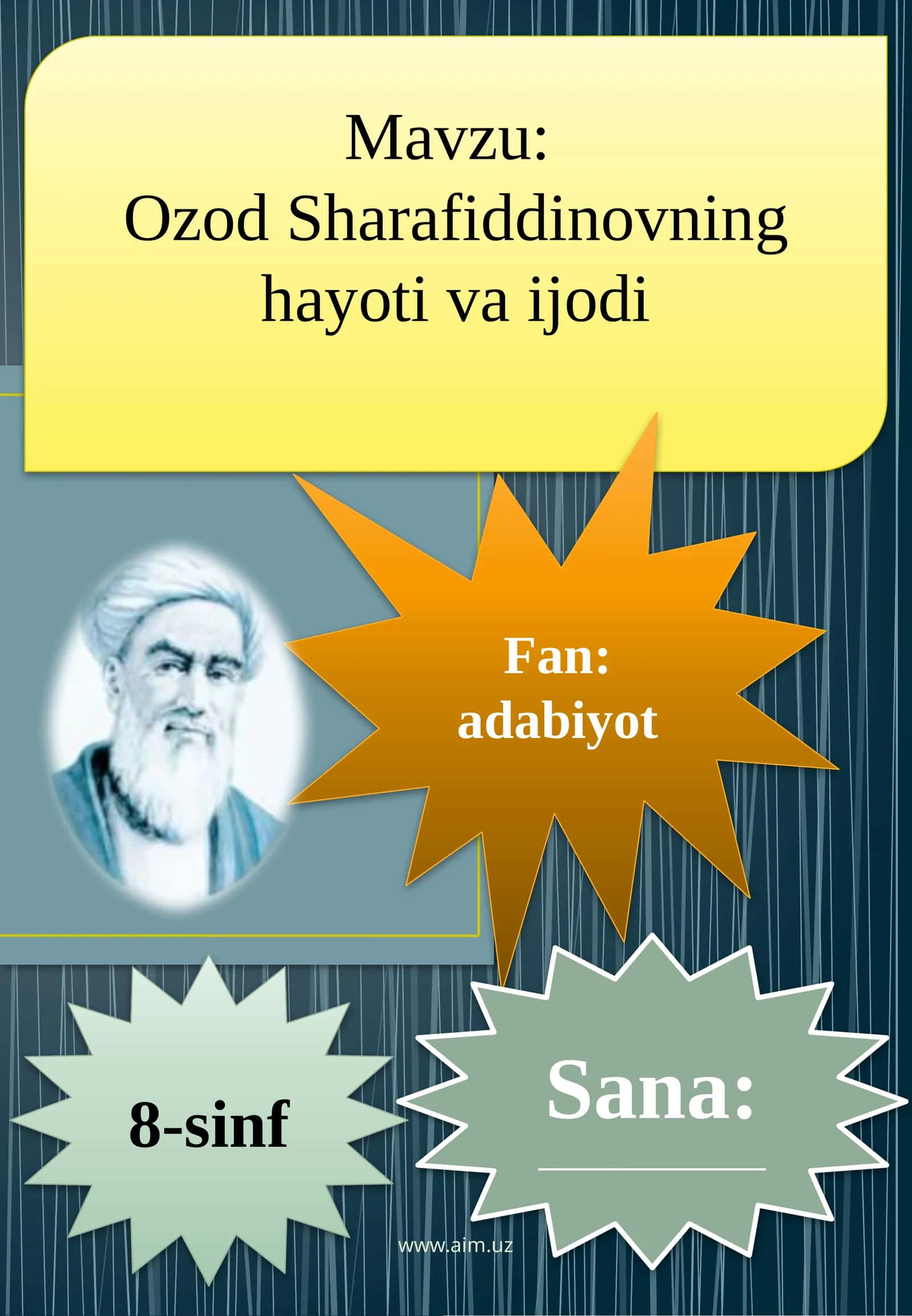 Ozod Sharafiddinovning hayoti va ijodi