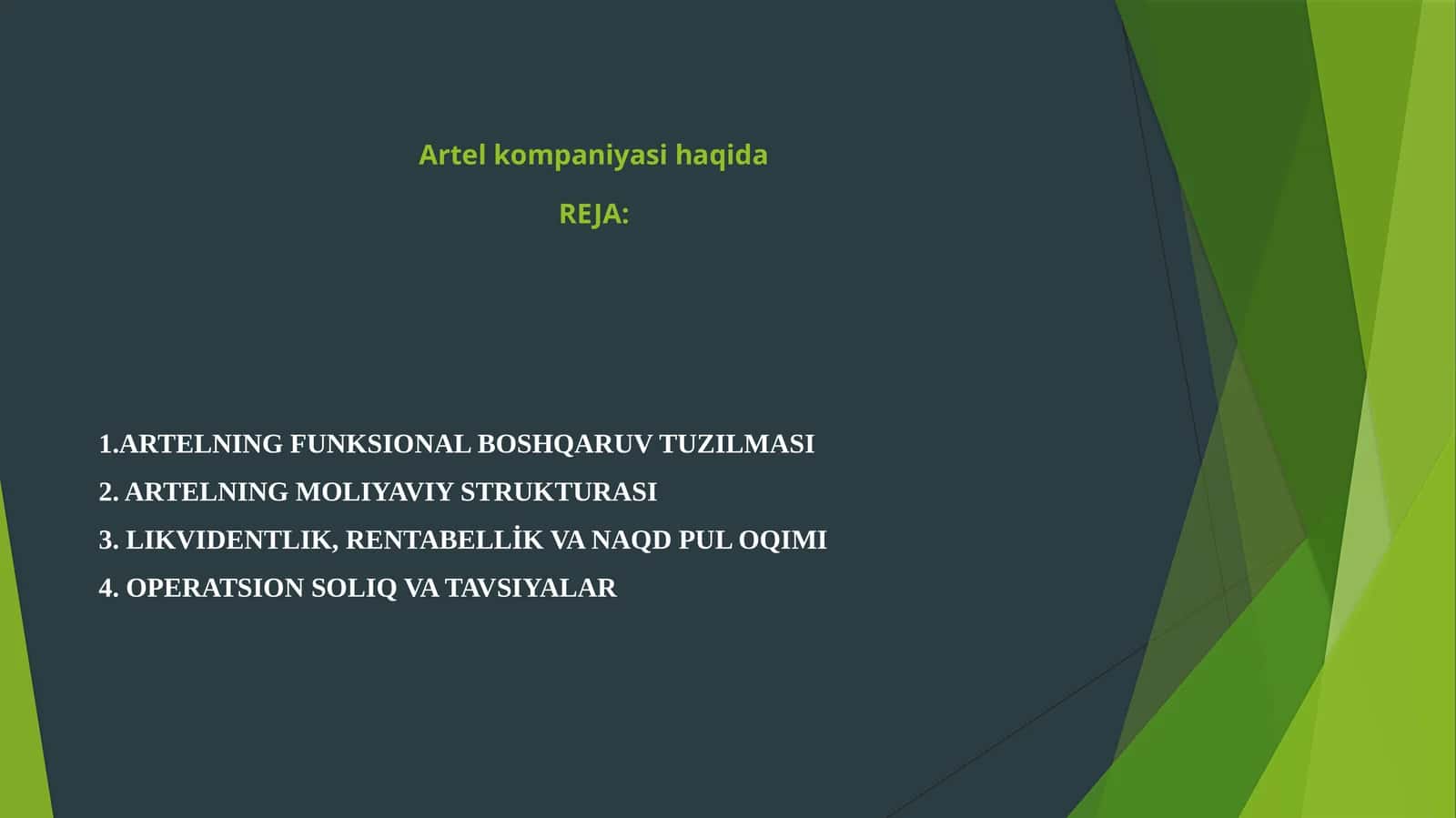 Artel kompaniyasi