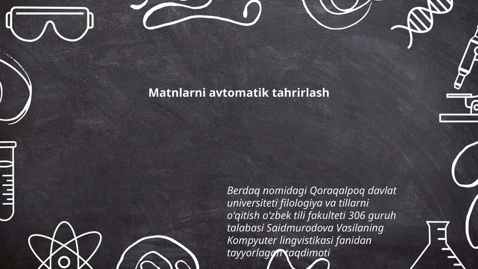Matnlarni avtomatik tahrirlash