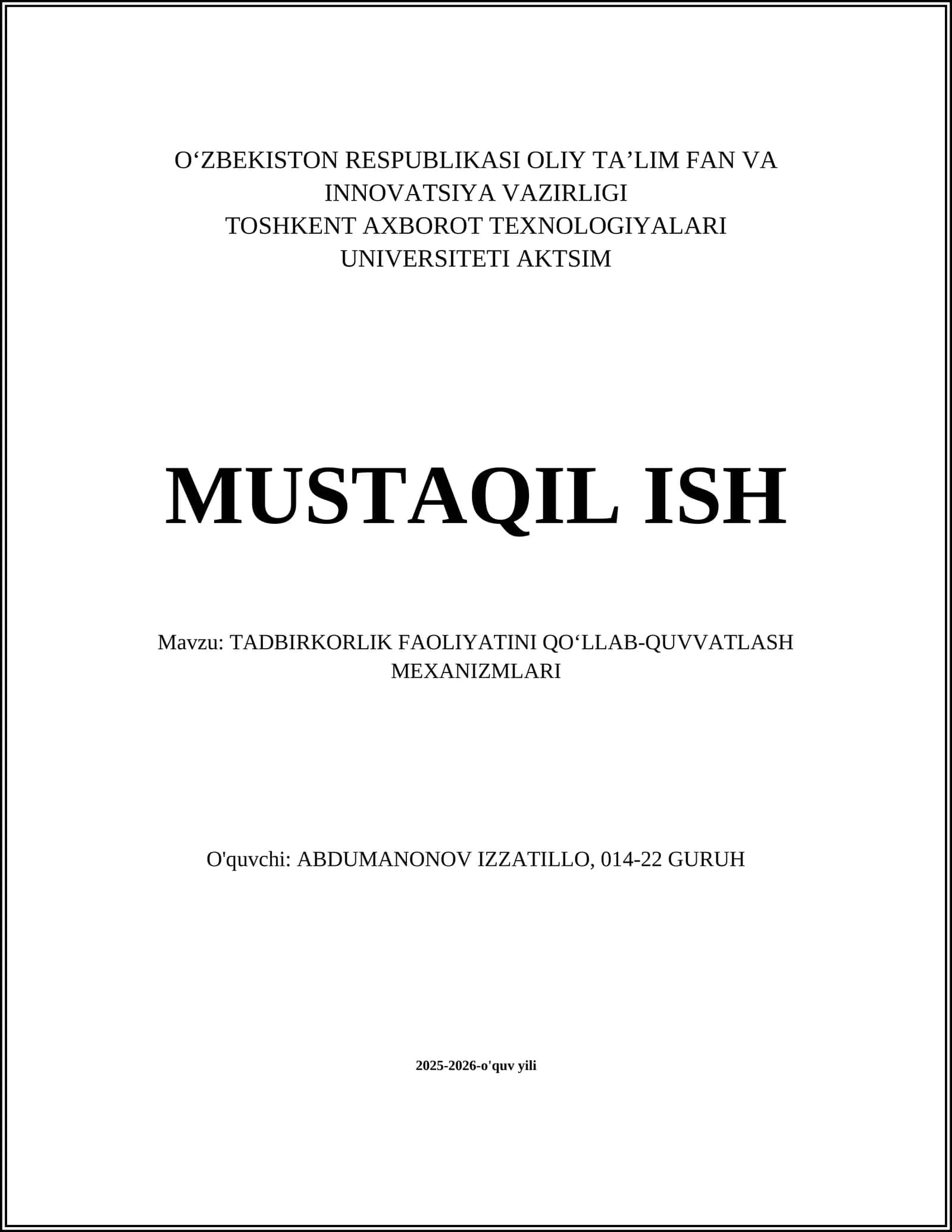 Moliyaviy qoʻllab-quvvatlash va subsidiya mexanizmlari