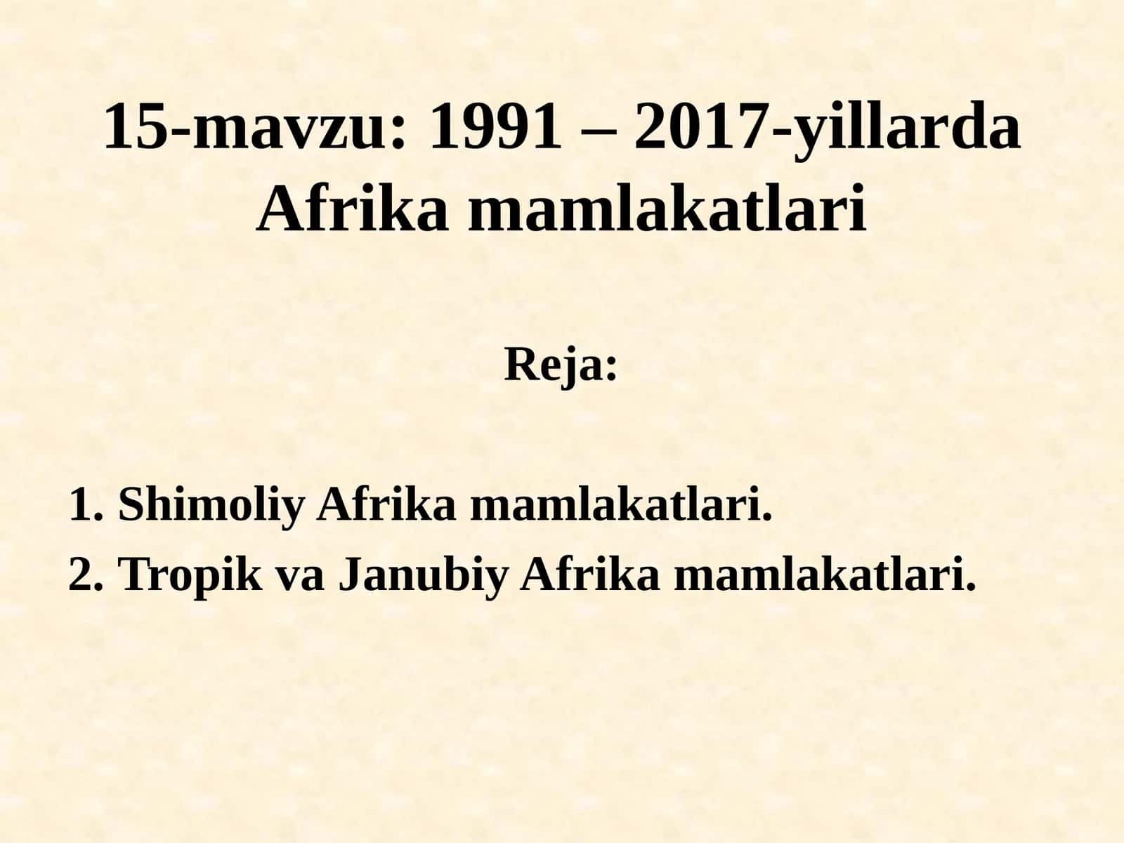 Shimoliy Afrika mamlakatlari