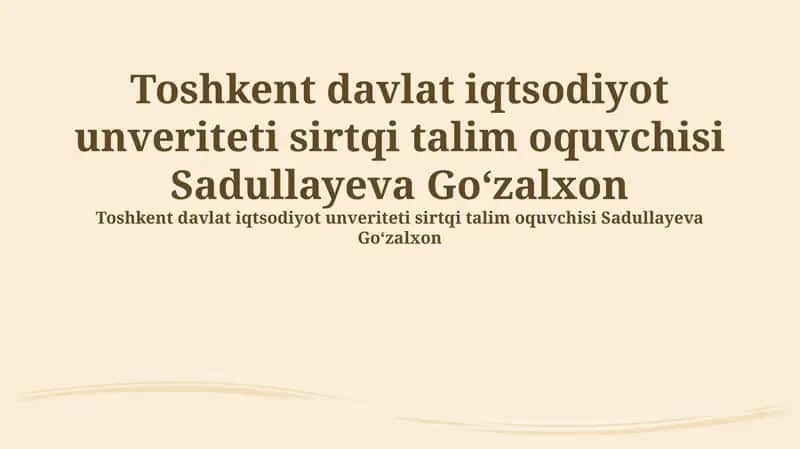 Davlat sektorida buxgalteriya hisobi axborot tizimi