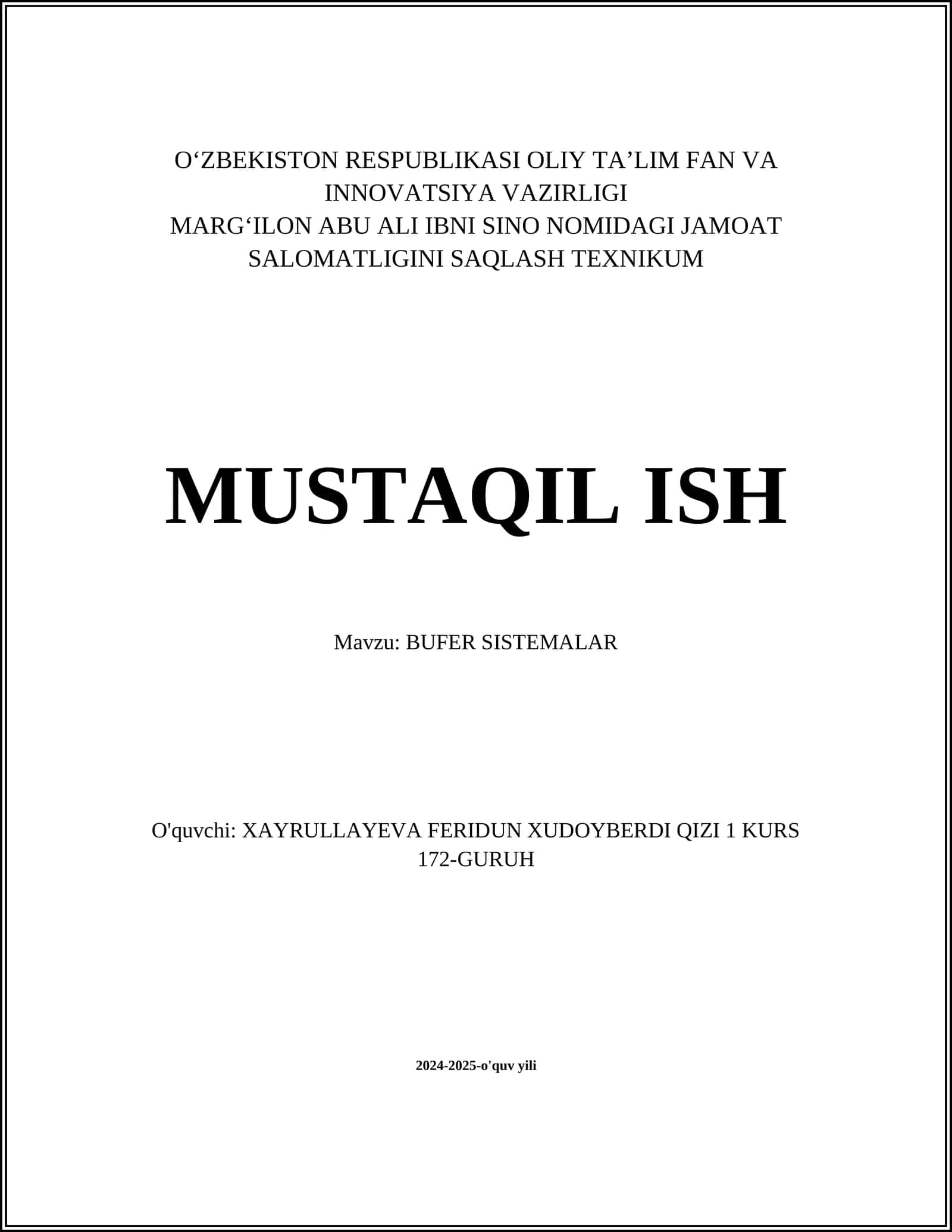 BUFER SISTEMALAR