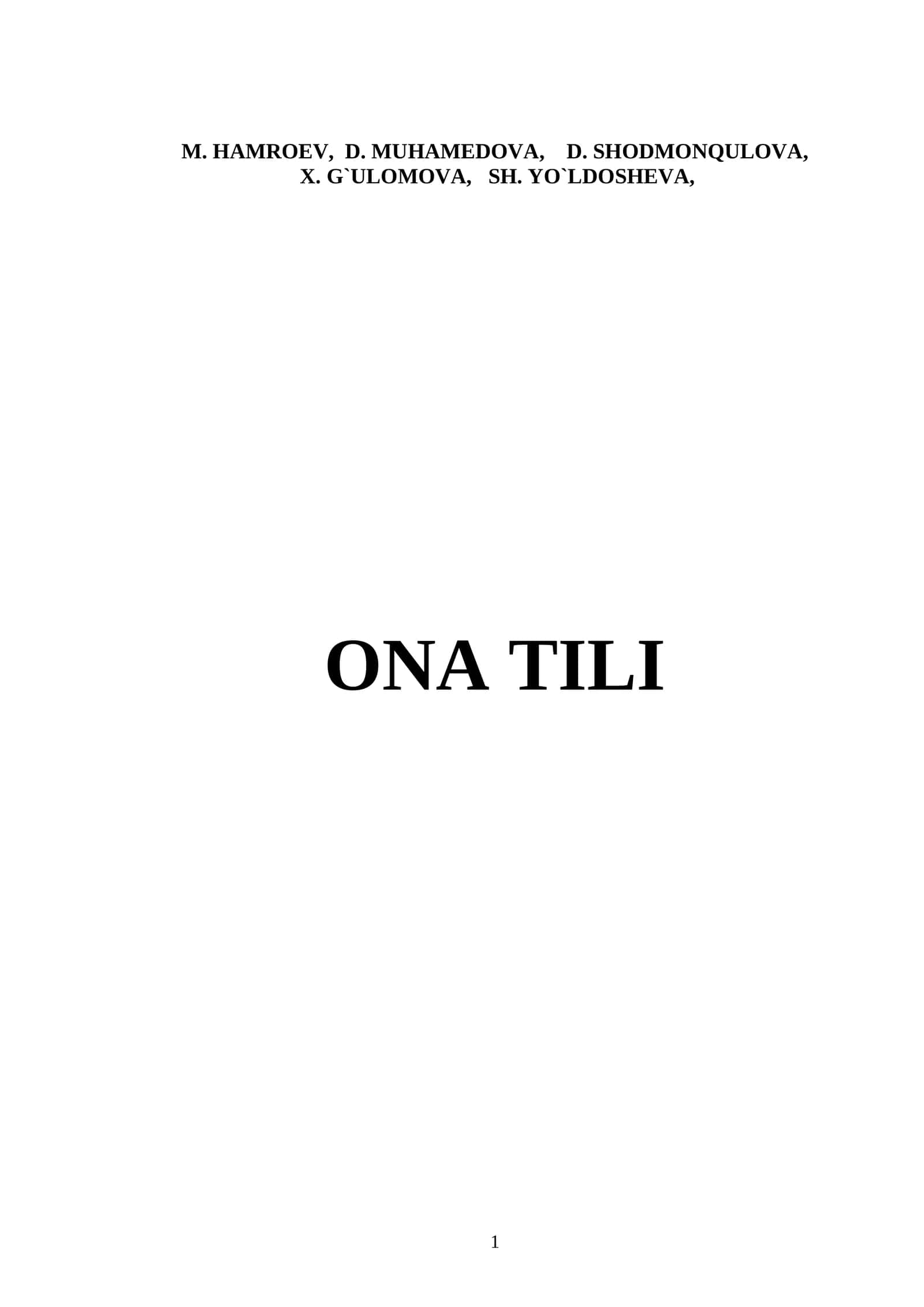 Ona tili - Hamroyev