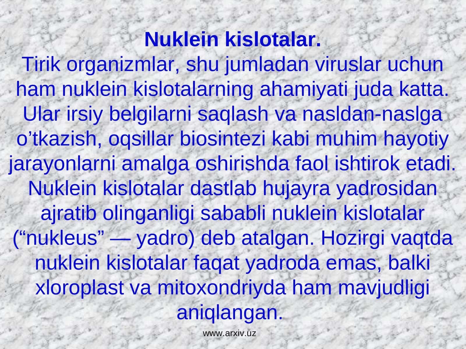Nuklein kislotalar