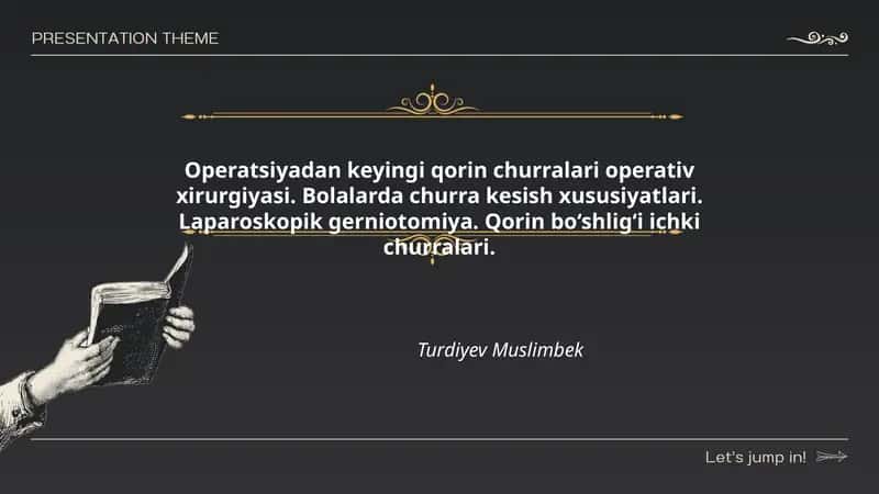 Operatsiyadan keyingi qorin churralari operativ xirurgiyasi