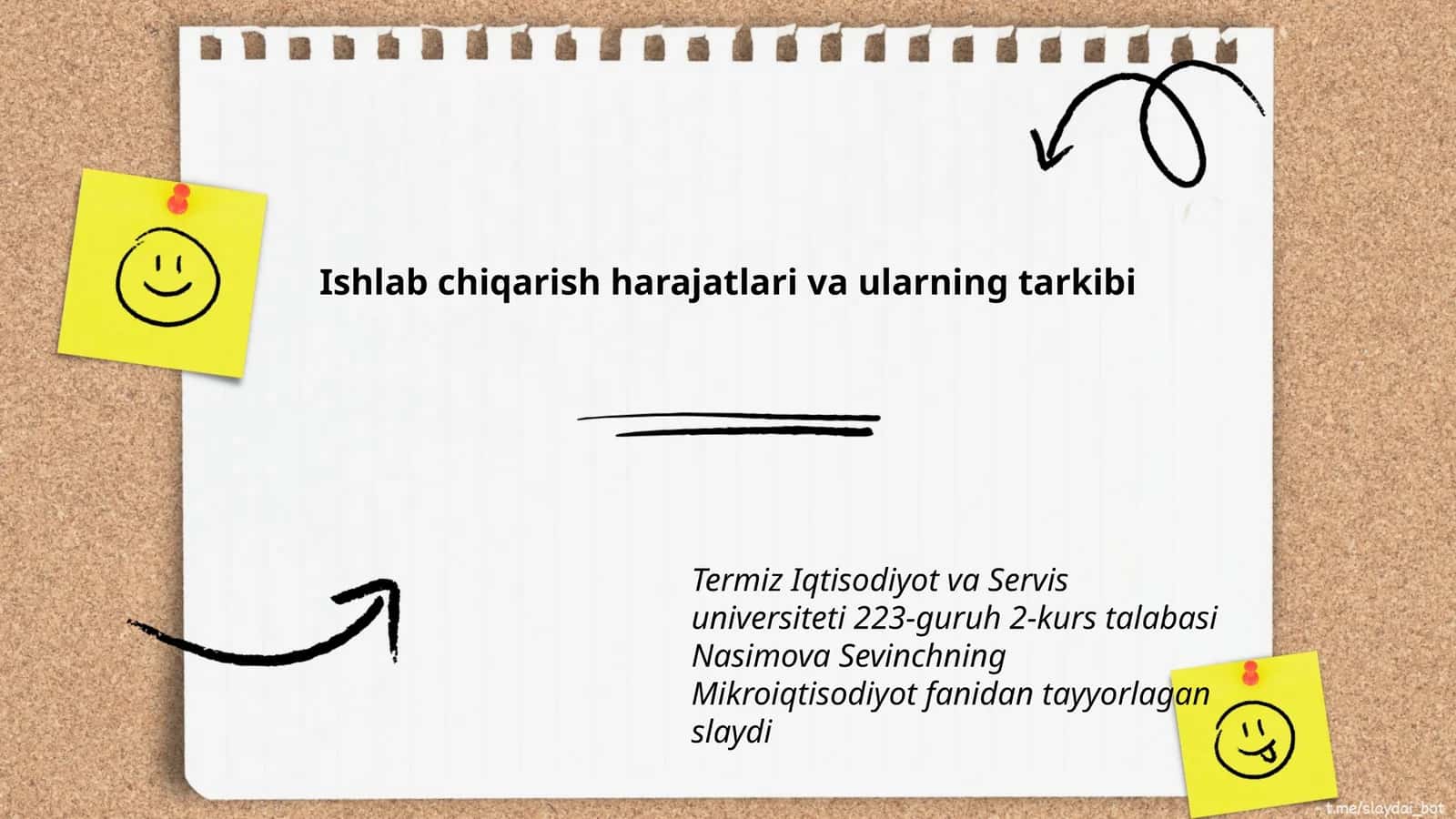 Mikroiqtisodiyot fanidan tayyorlagan slayd