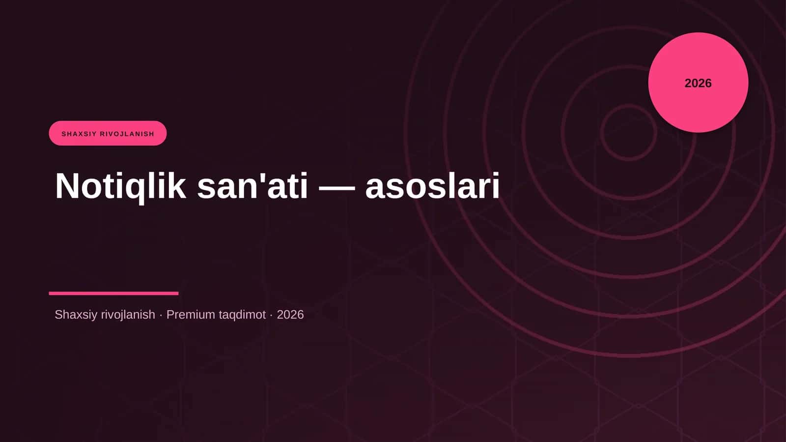 Notiqlik san'ati — asoslari