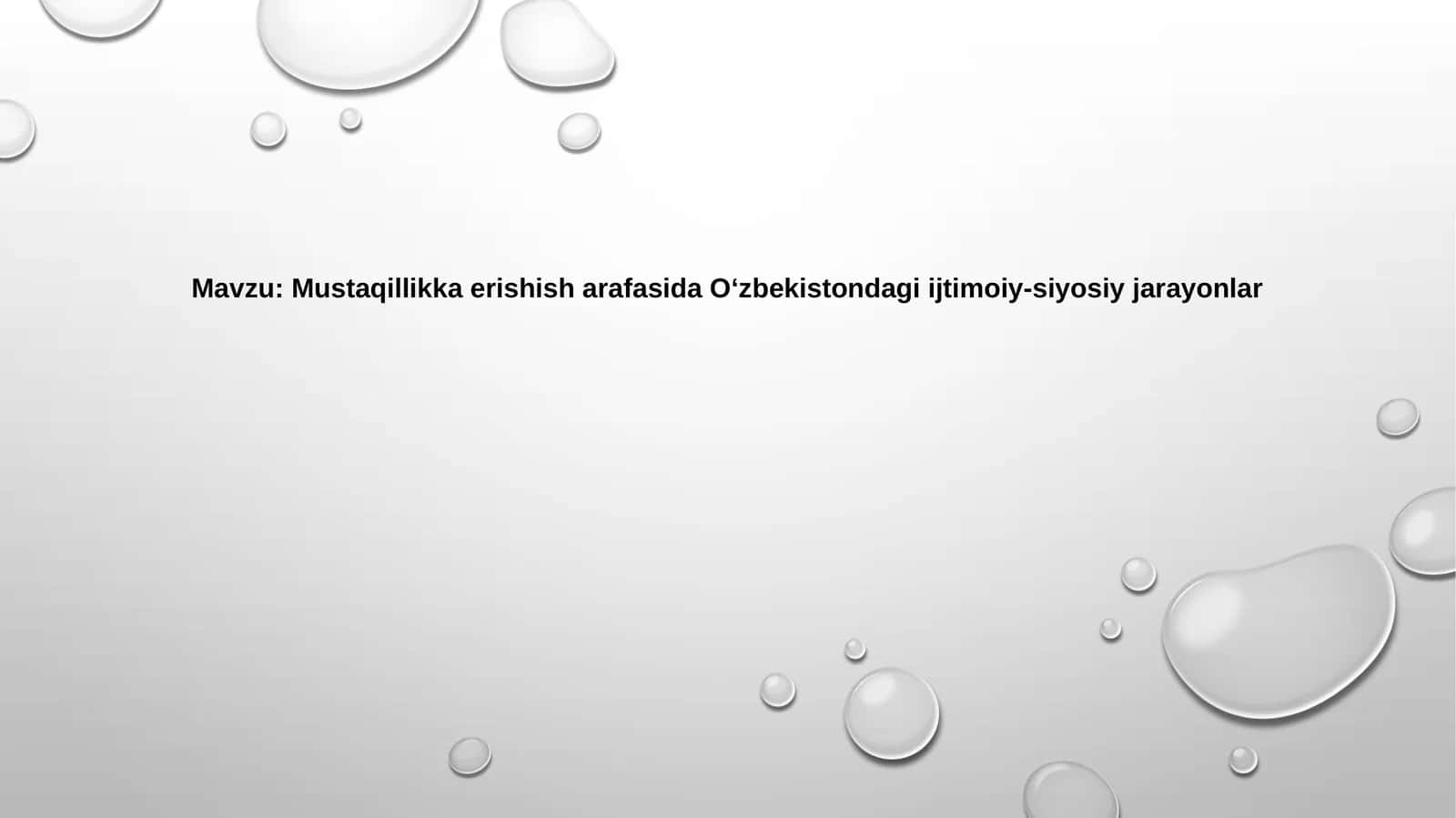 O'zbekiston SSR siyosiy-jihatdagi jarayonlar