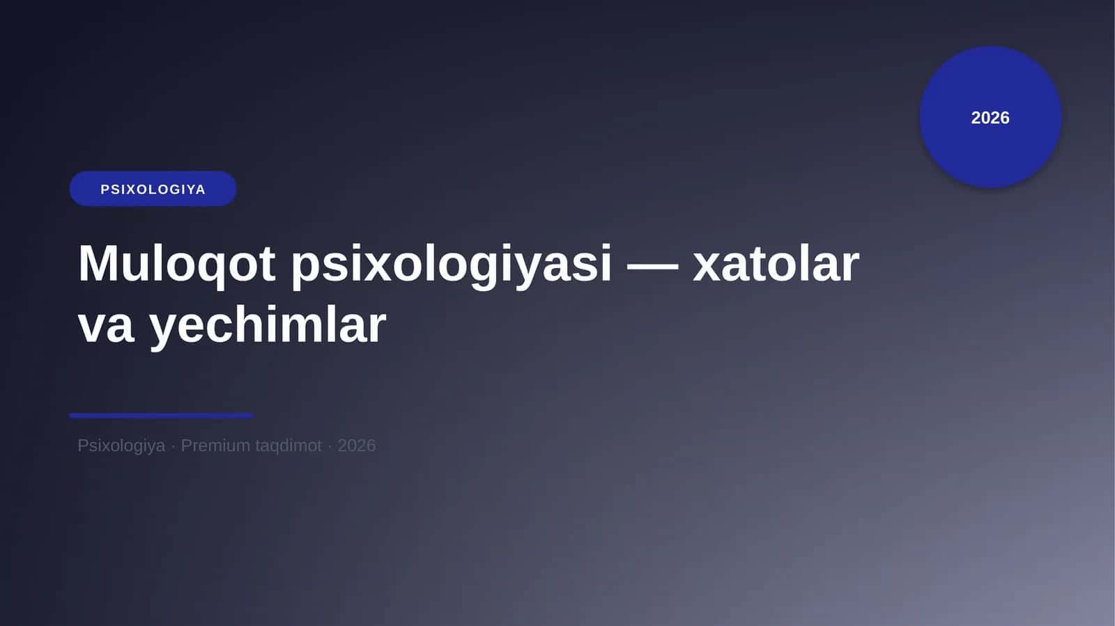 Muloqot psixologiyasi — xatolar va yechimlar