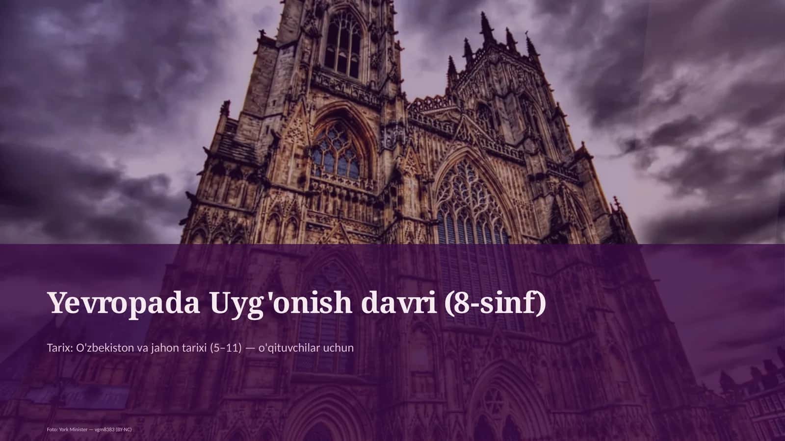 Yevropada Uyg'onish davri (8-sinf)