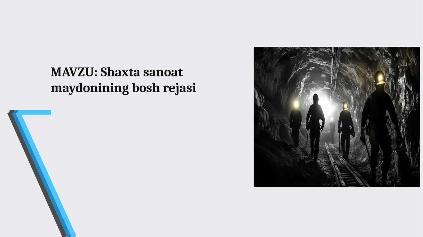 Shaxta sanoat maydonining bosh rejasi