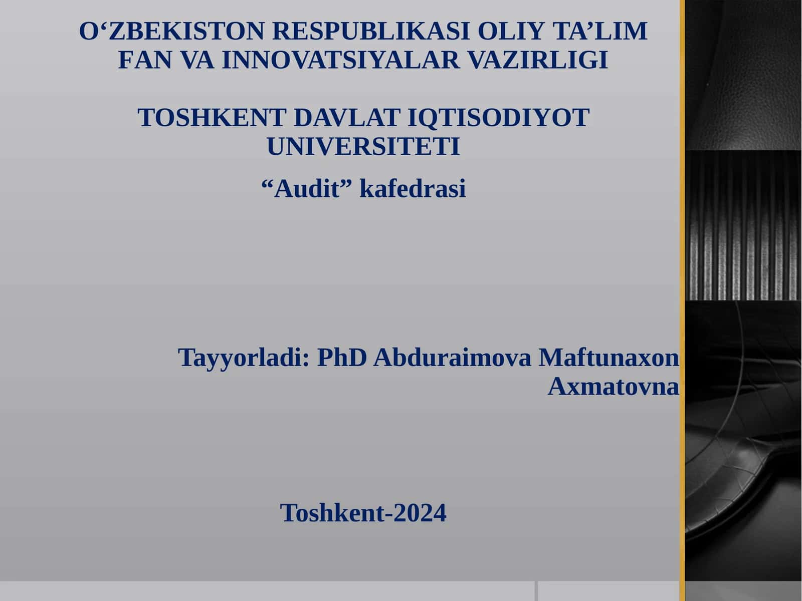 AUDITORLIK DALILLAR