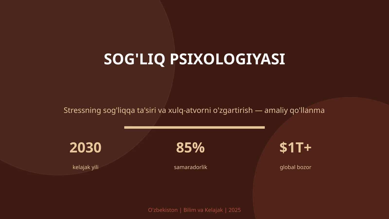 SOG'LIQ PSIXOLOGIYASI