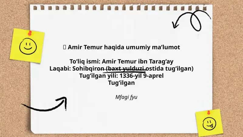 Amir Temur haqida umumiy ma’lumot