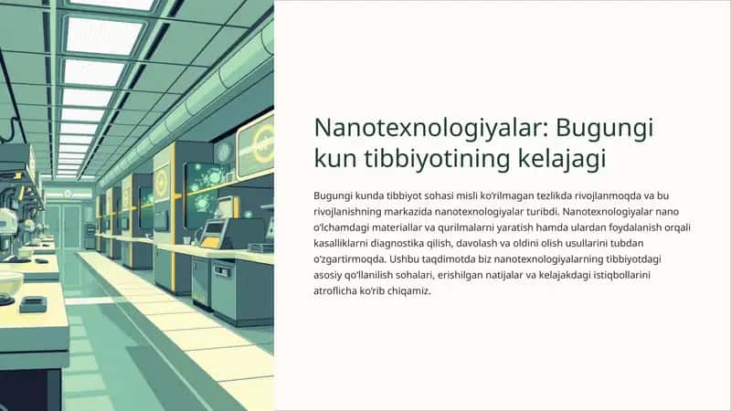 Nanotexnologiyalar - bugungi kun tibbiyotining kelajagi