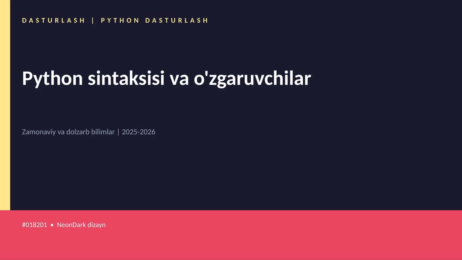 DASTURLASH | PYTHON DASTURLASH