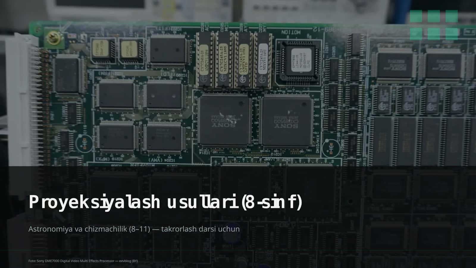 Proyeksiyalash usullari (8-sinf)