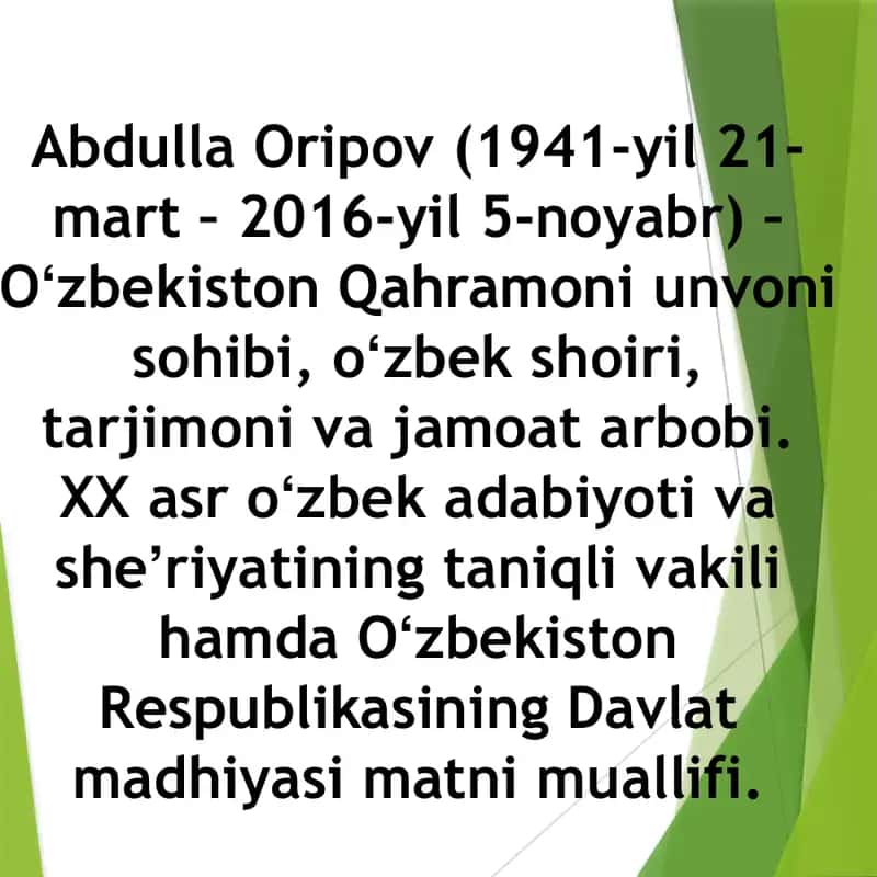 Abdulla Oripov