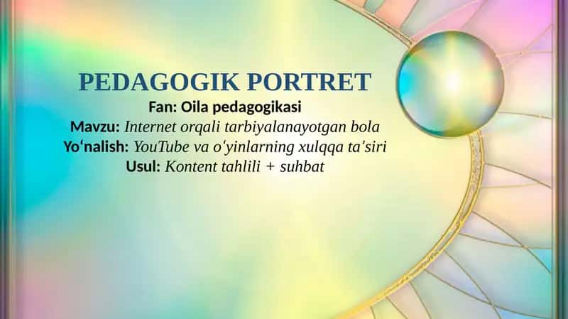 PEDAGOGIK PORTRET