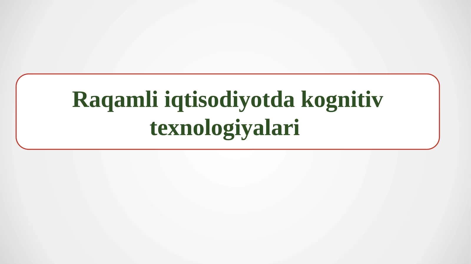 Kognitiv texnologiyalar