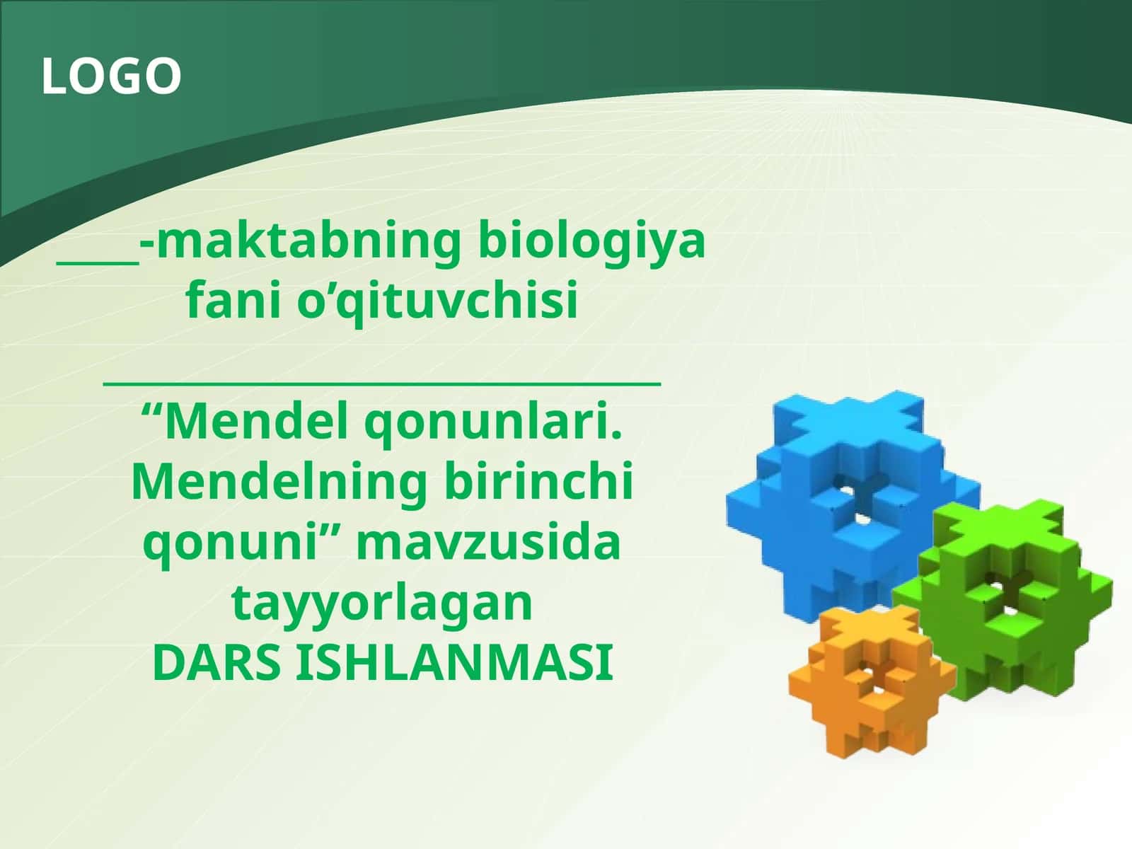 9-sinf Biologiya dars ishlanma. Mendel qonunlari. Mendelning birinchi qonuni