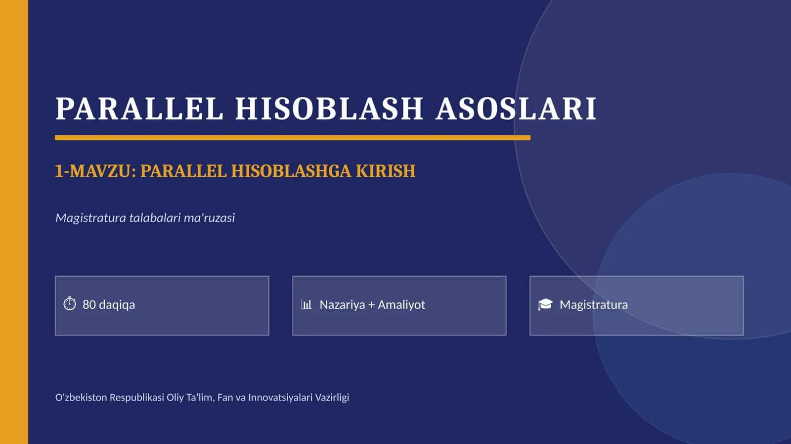 PARALLEL HISOBLASH ASOSLARI