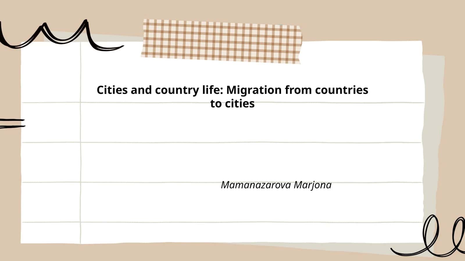 Cities and country life: Migration from countries to cities