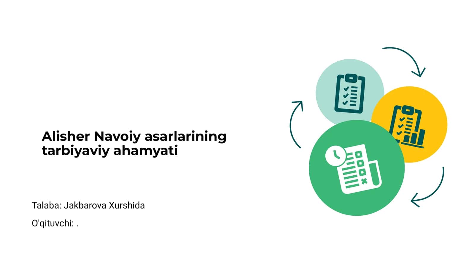 Alisher Navoiy asarlarining tarbiyaviy ahamyati