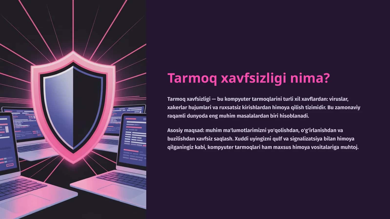Tarmoq xavfsizligi nima?