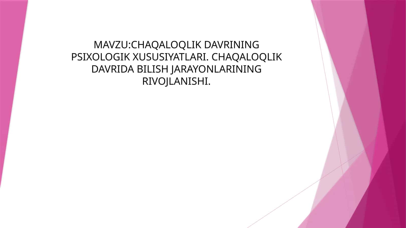 Go‘daklik davrida harakat funksiyalari va predmetlar bilan harakatlanishni rivojlanishi