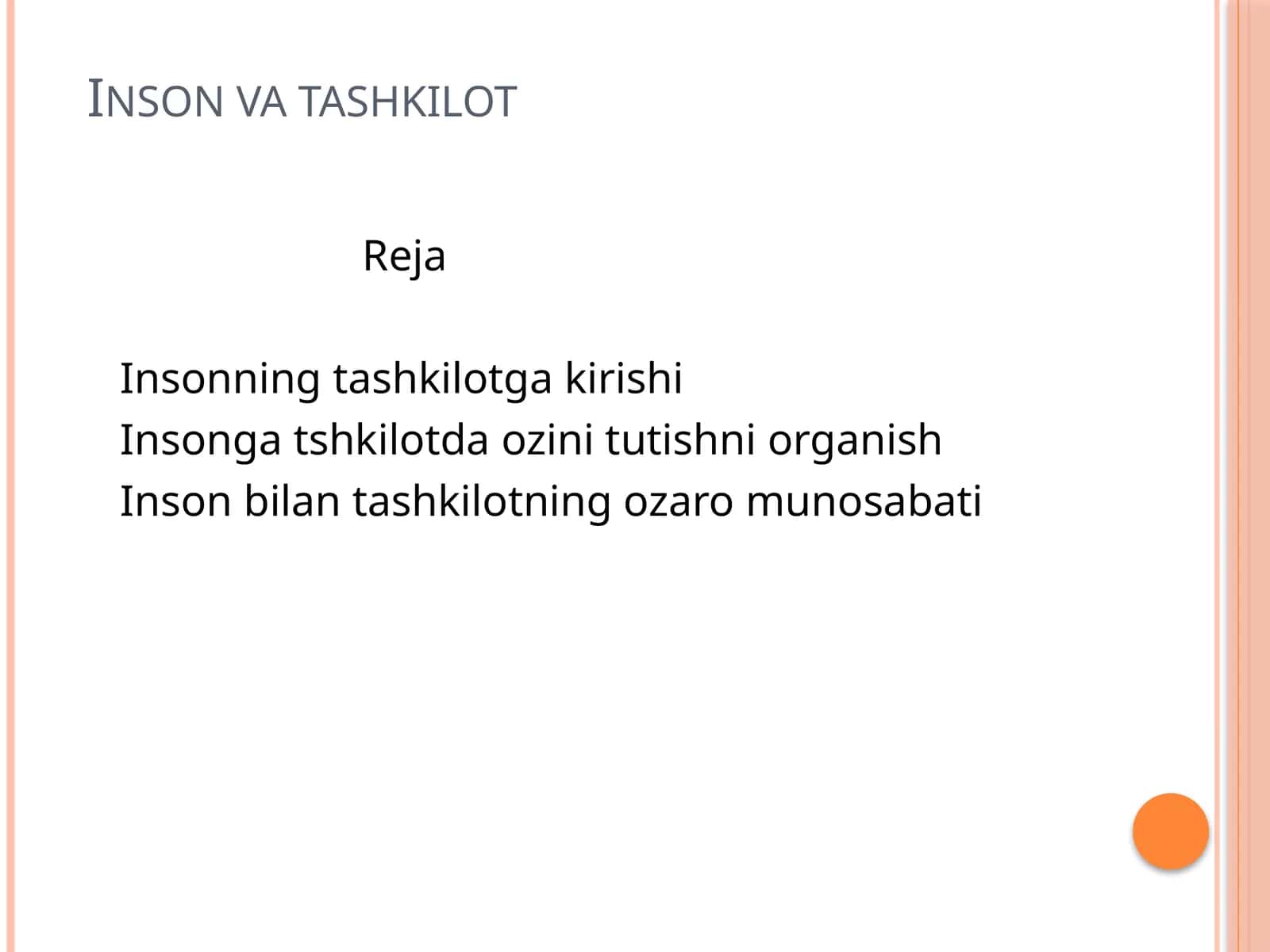 Inson va tashkilot