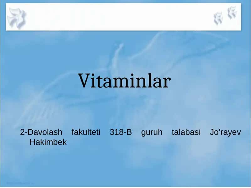 Vitaminlar