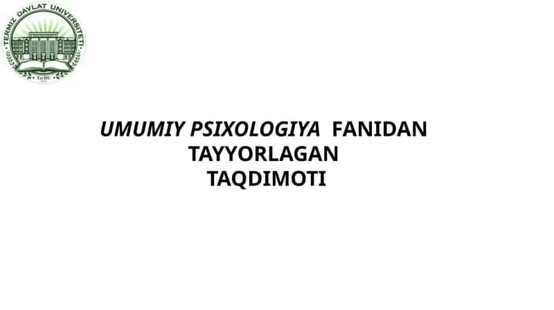 SEZGI VA IDROK : UMUMIY TASAVVURLAR VA YONDASHUVLAR