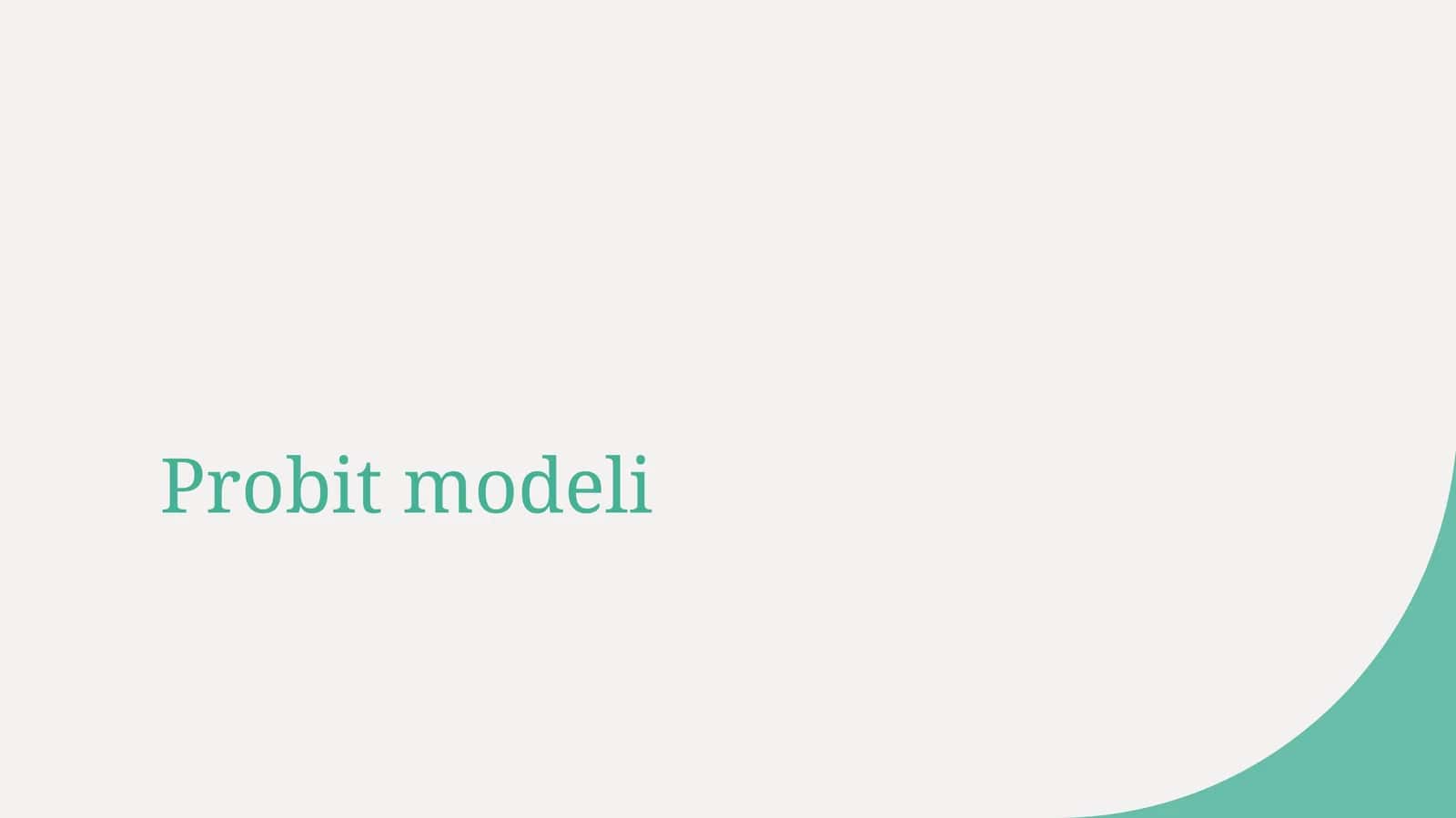 Probit modeli