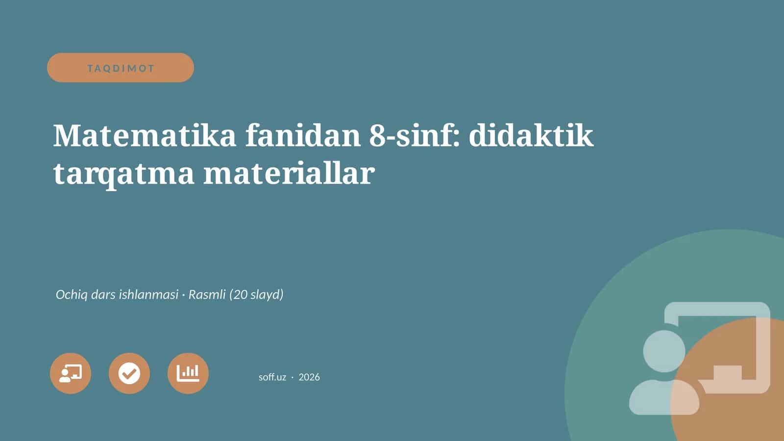 Matematika fanidan 8-sinf: didaktik tarqatma materiallar