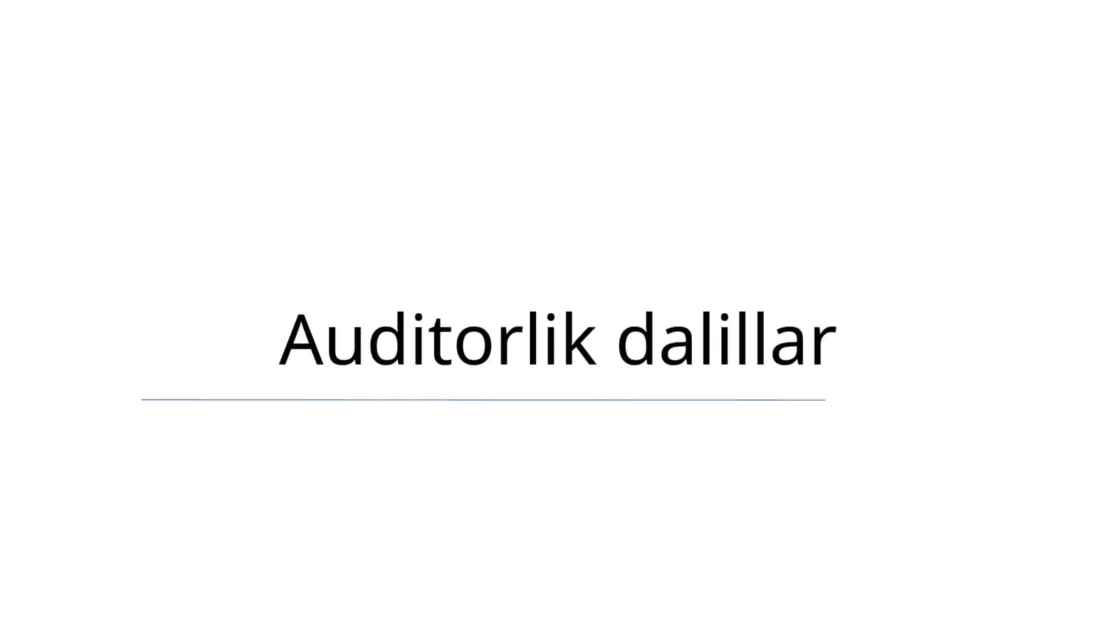 Audit dalillar