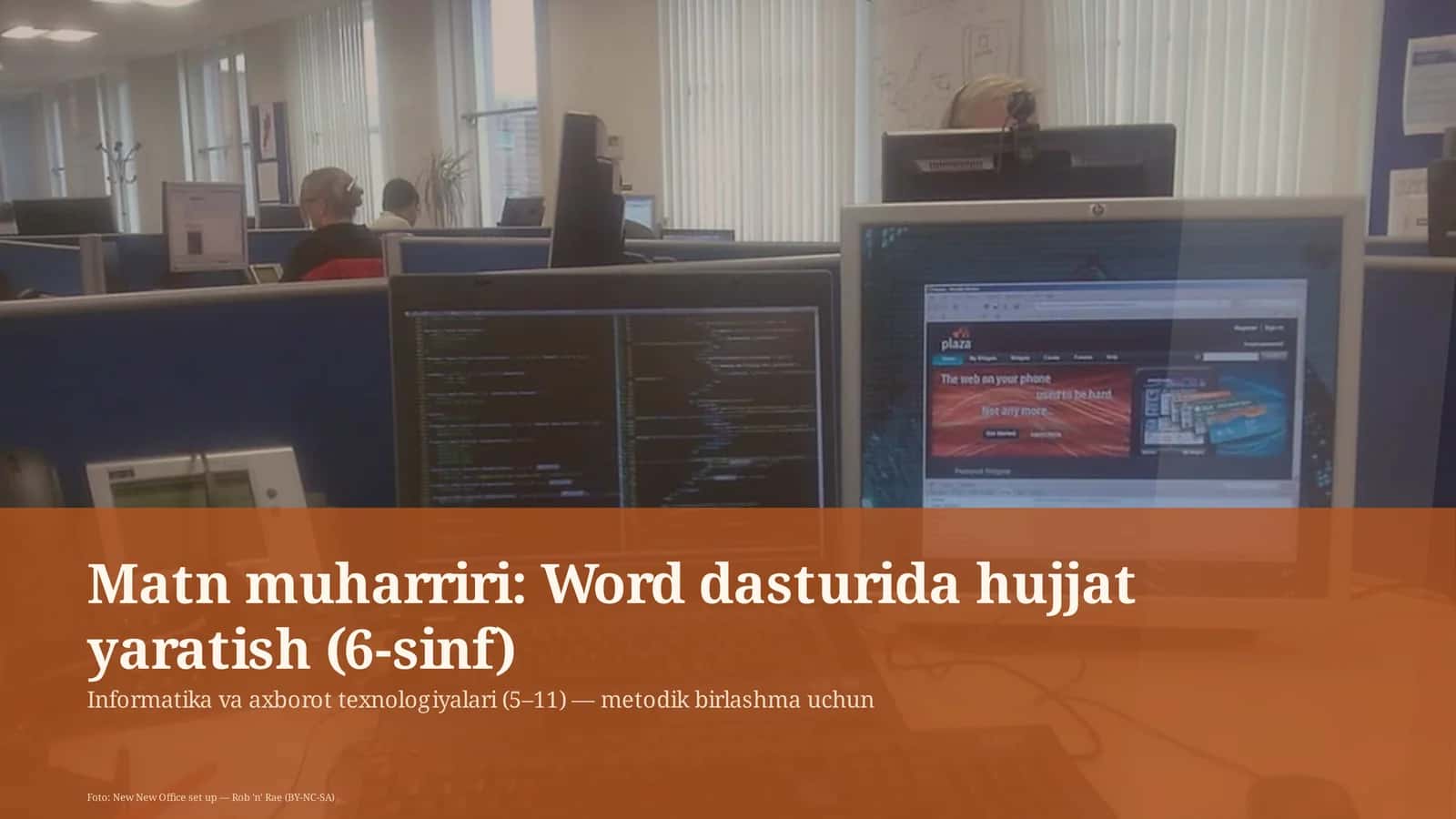 Matn muharriri: Word dasturida hujjat yaratish (6-sinf)