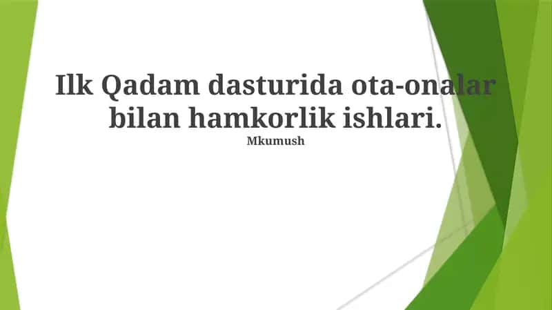 Ilk Qadam dasturi
