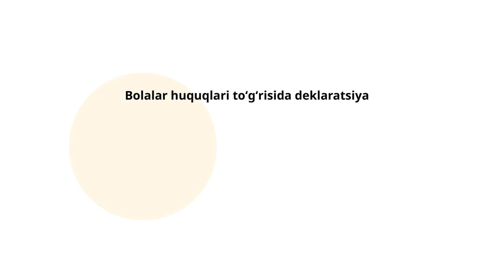 Bolalar huquqlari toʻgʻrisida deklaratsiya