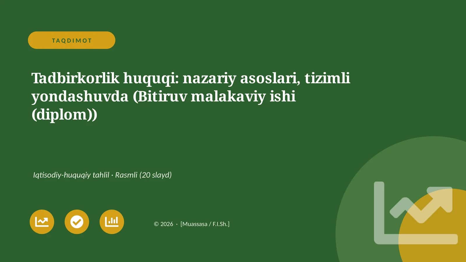 Tadbirkorlik huquqi: nazariy asoslari, tizimli yondashuvda (Bitiruv malakaviy ishi (diplom))