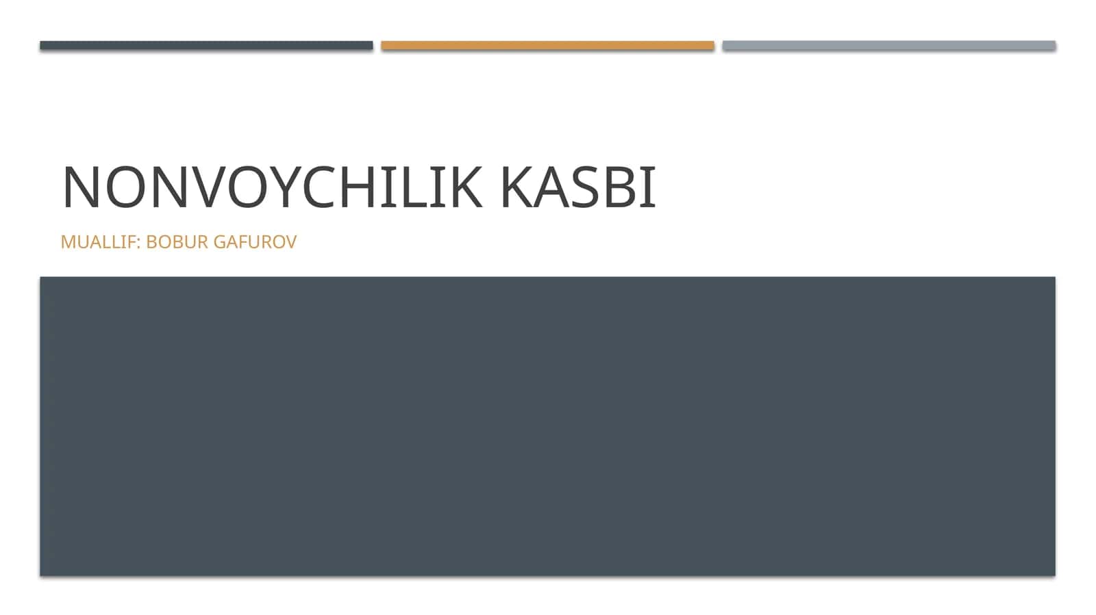 Nonvoychilik kasbi