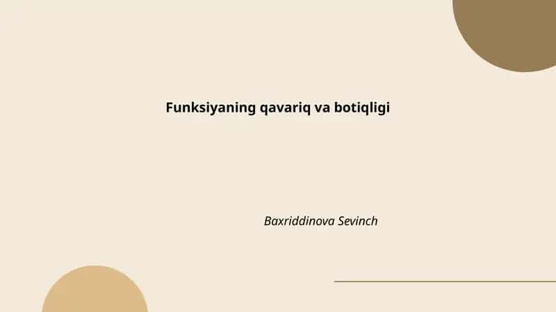Funksiyaning qavariq va botiqligi