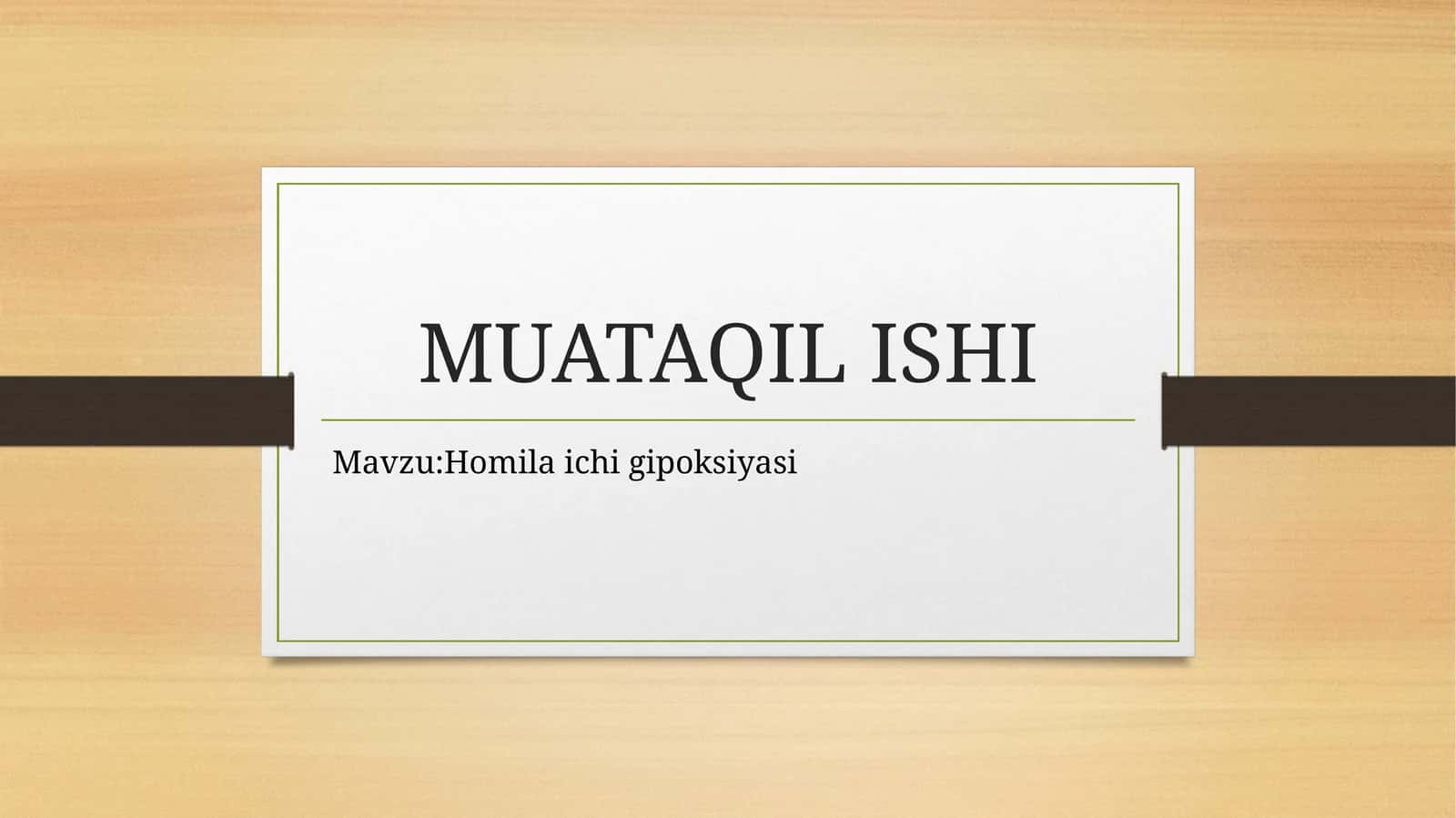 Homila ichi gipoksiyasi
