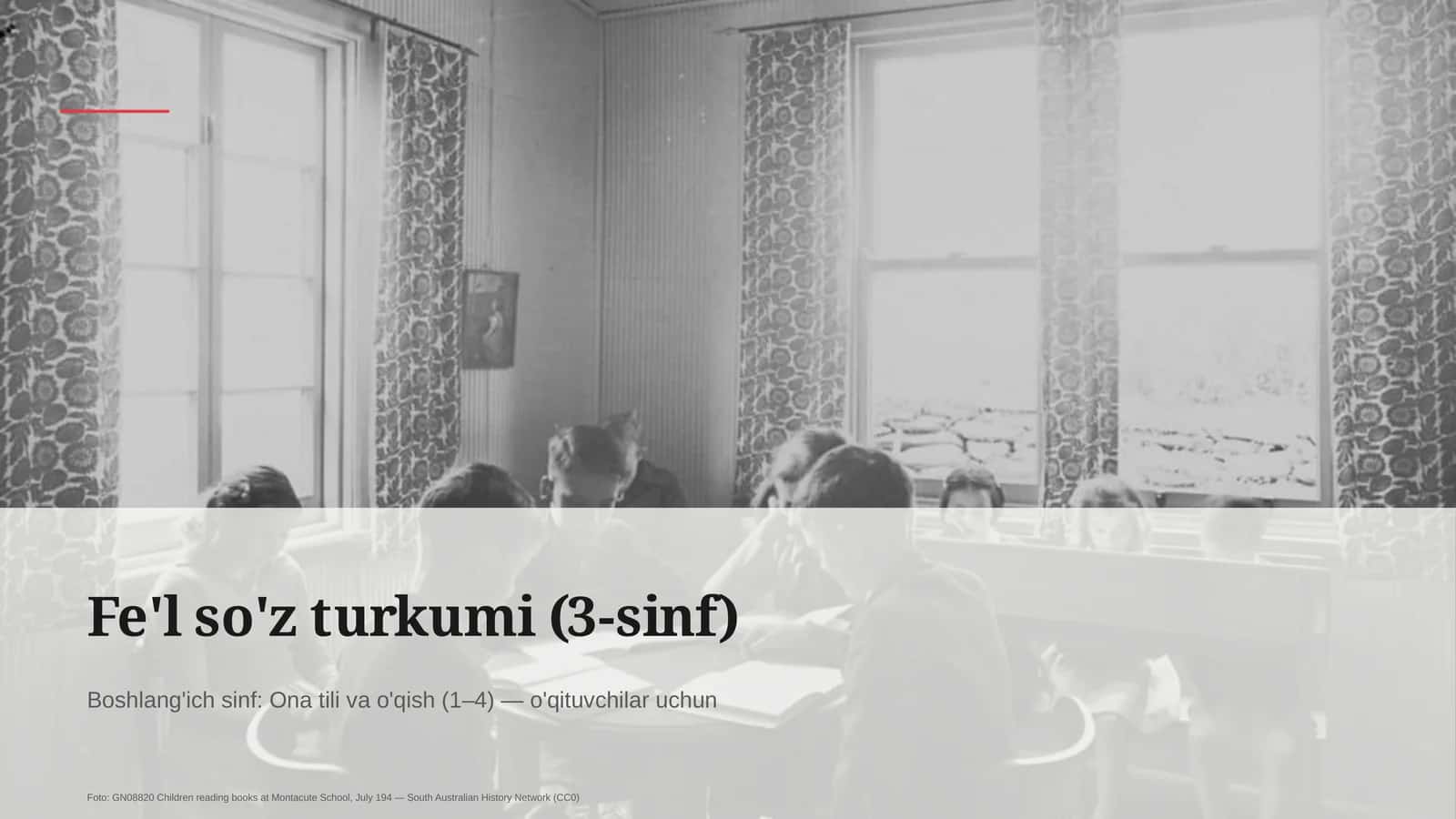 Fe'l so'z turkumi (3-sinf)